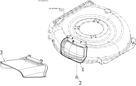 Chute Diagram and Parts List for 12AVB2M5345 2018 Yard Machines Lawn Mower
